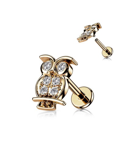 Piercing labret hibou