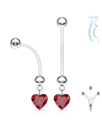 Piercing nombril de grossesse cœur