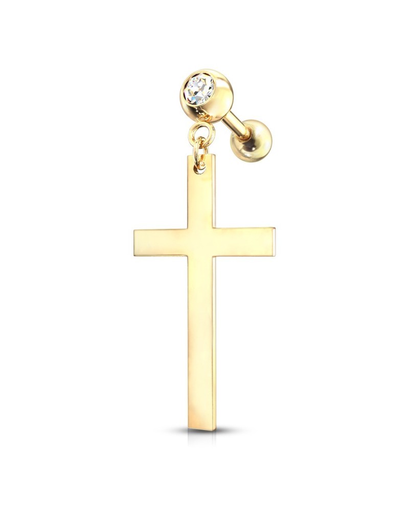 Piercing cartilage pendentif croix