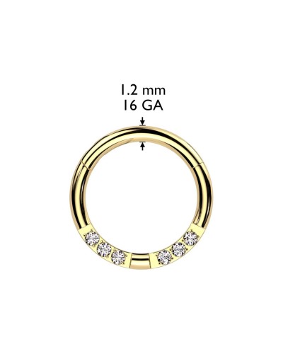 Piercing anneau double bande de zircon