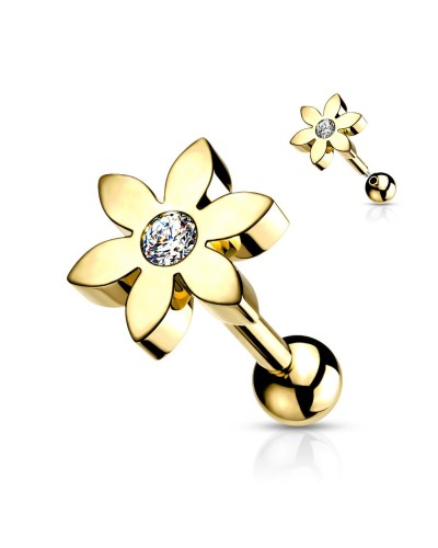Piercing cartilage hélix tragus fleur