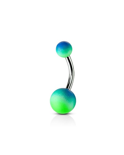 Piercing nombril boule bicolore silicone