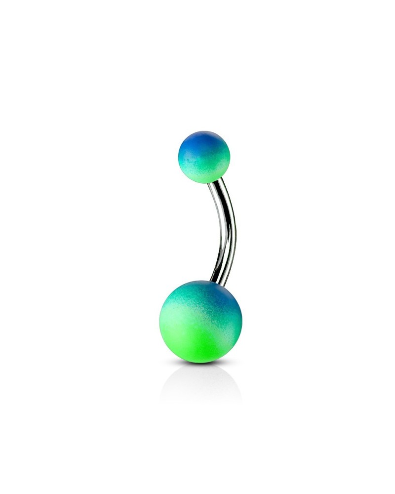Piercing nombril boule bicolore silicone