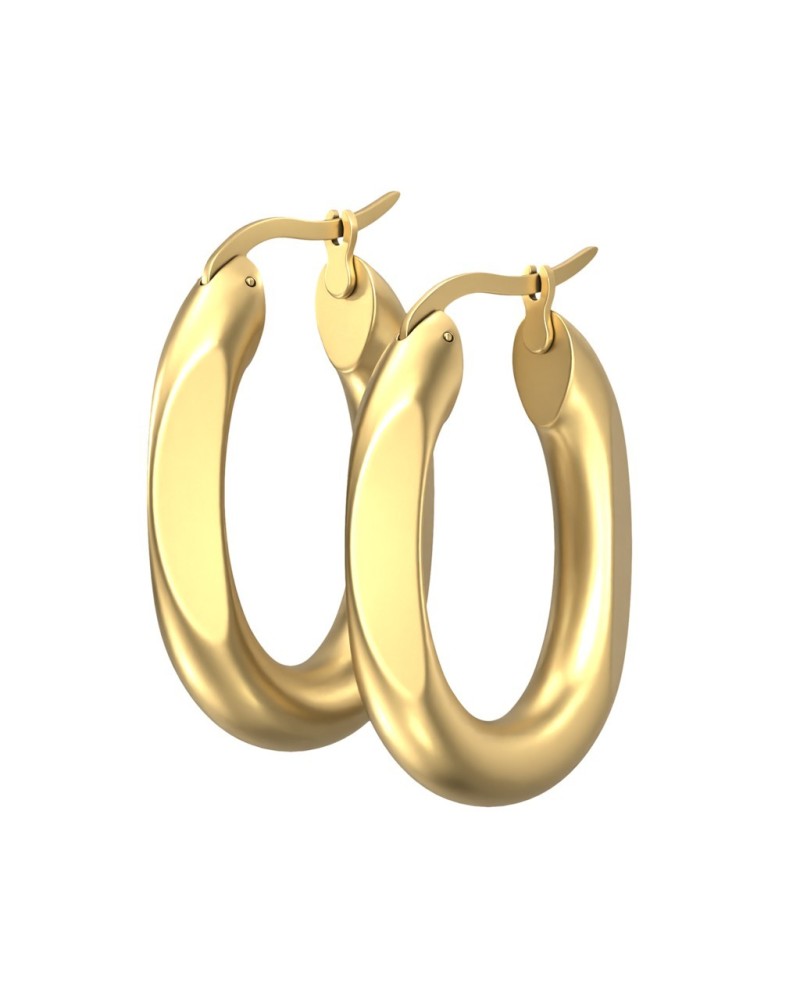 Boucles d'oreilles anneaux forme ovale