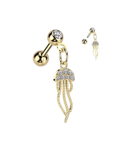 Piercing oreille cartilage méduse