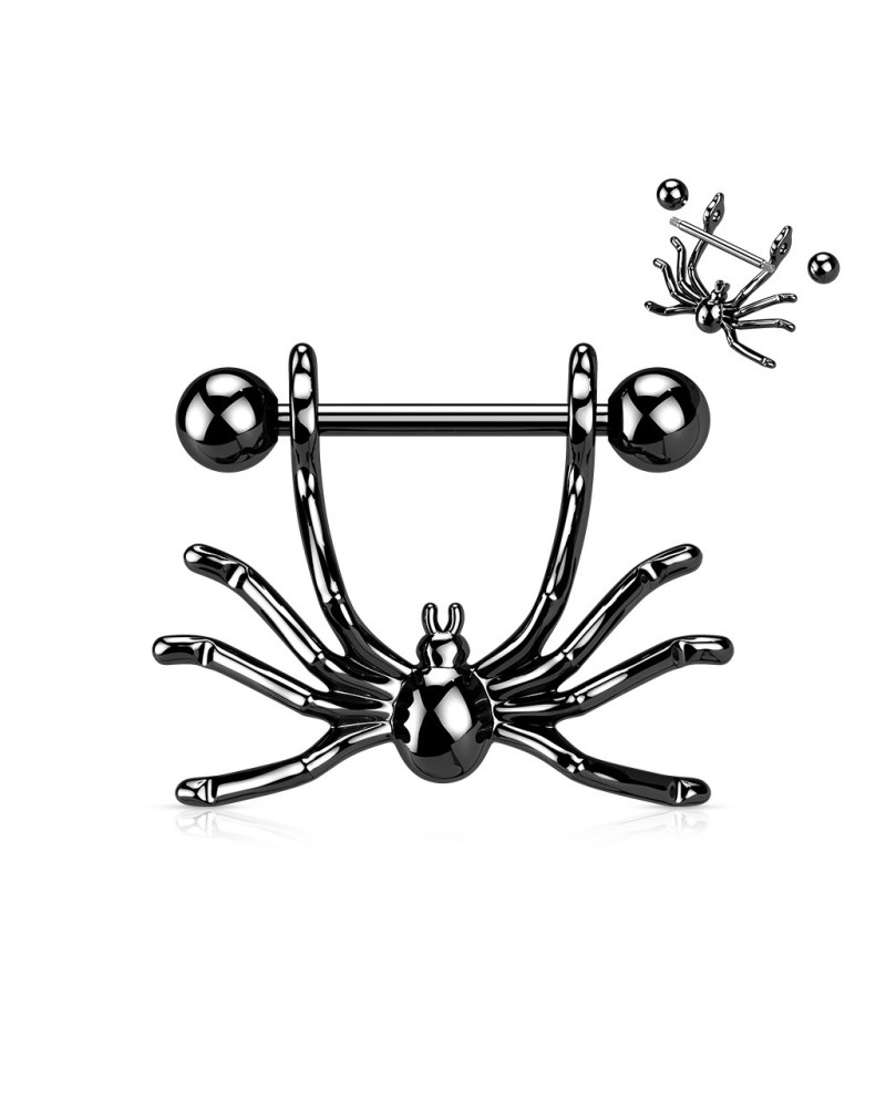 Piercing téton pendentif araignée