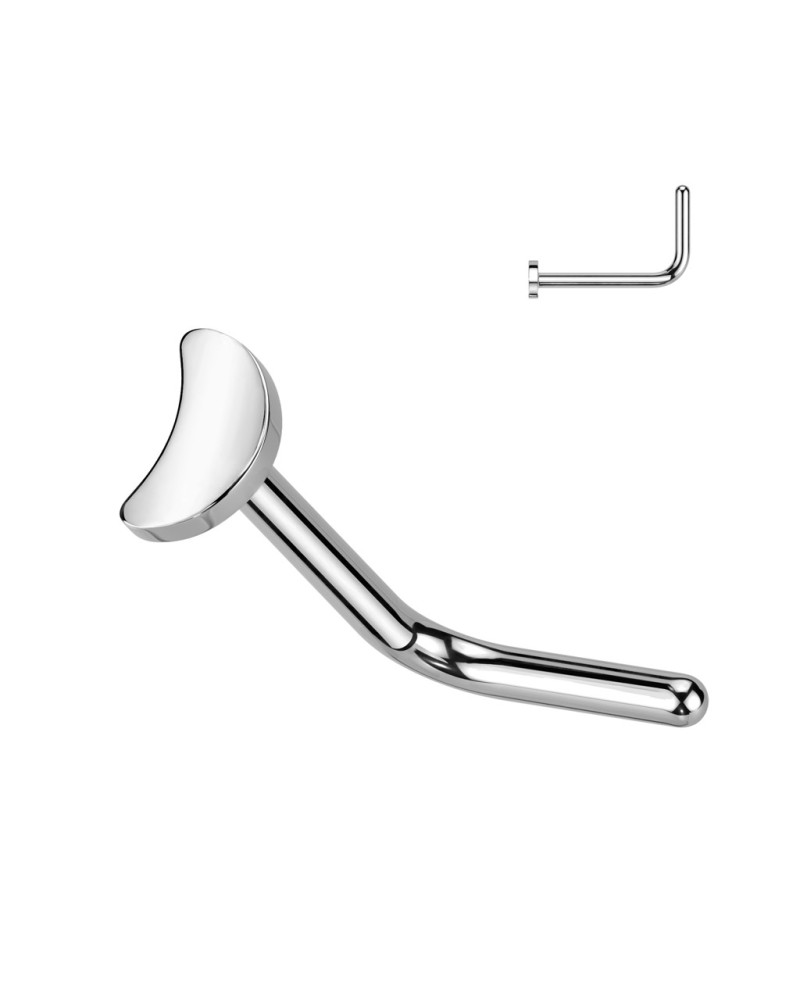Piercing nez titane croissant de lune