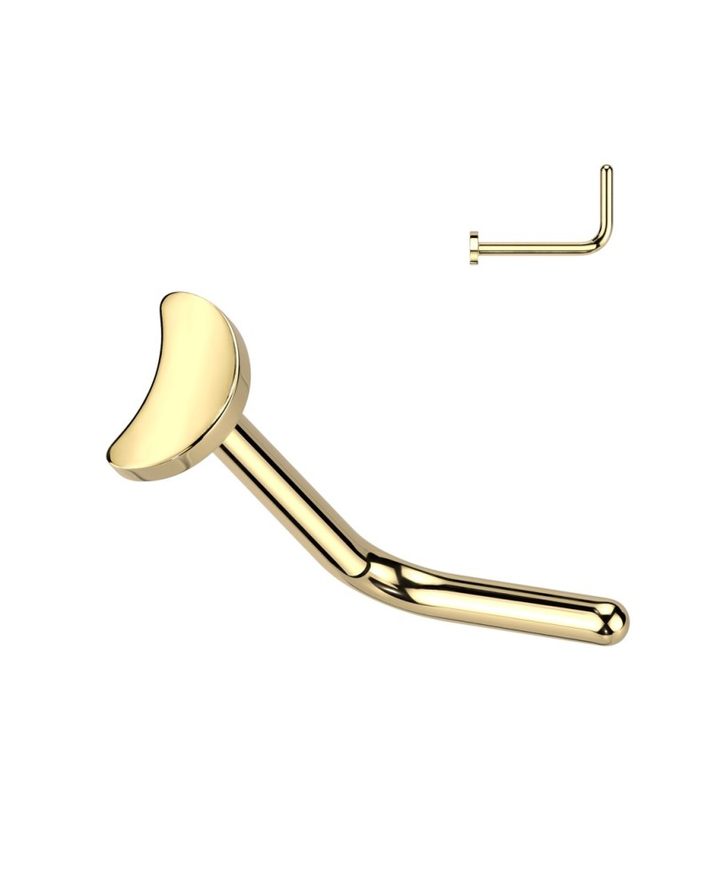 Piercing nez titane croissant de lune