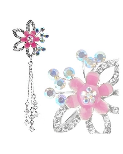 Piercing nombril inversé fleur rose
