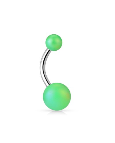 Piercing nombril acrylique reflets arc-en-ciel