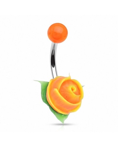 Piercing nombril rose