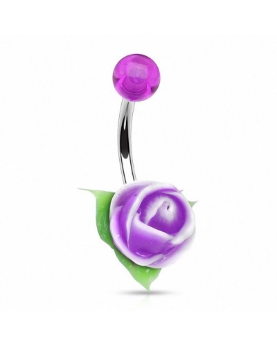 Piercing nombril rose