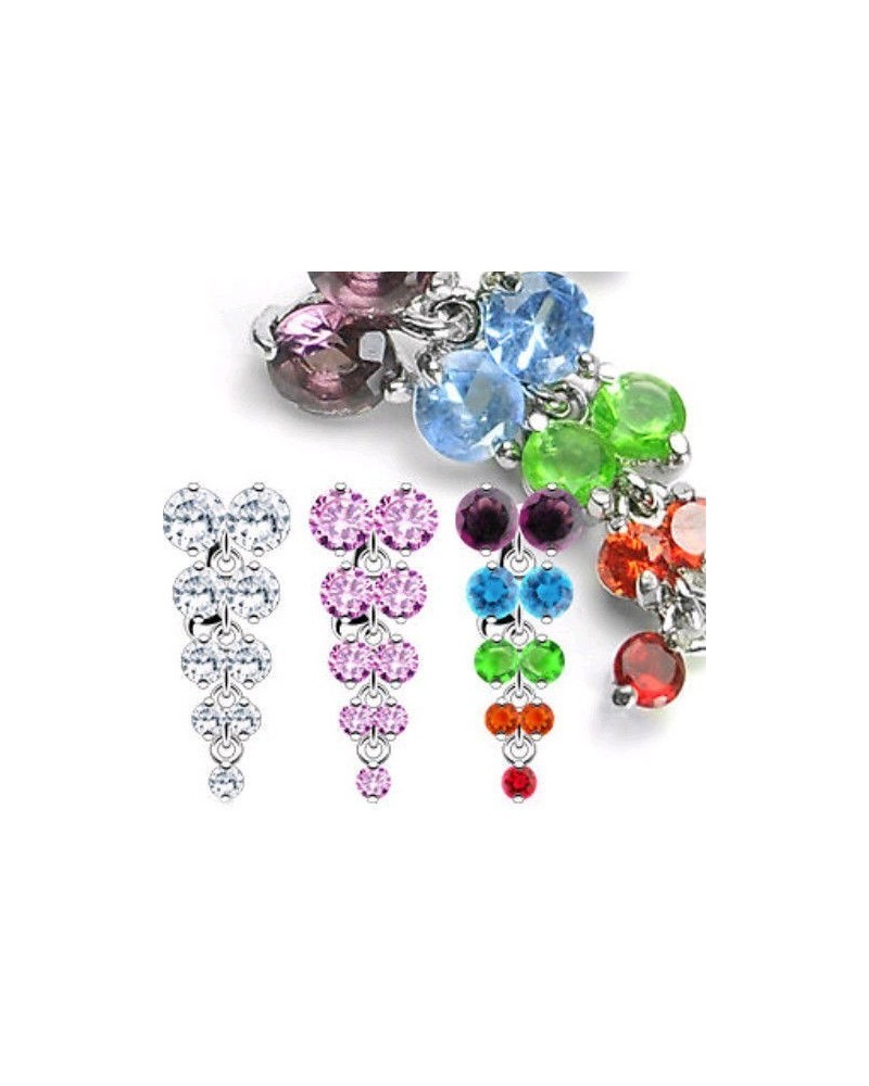 Piercing nombril inversé multi gemmes