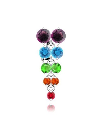 Piercing nombril inversé multi gemmes