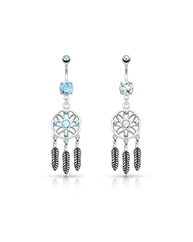 Piercing nombril attrape-rêves