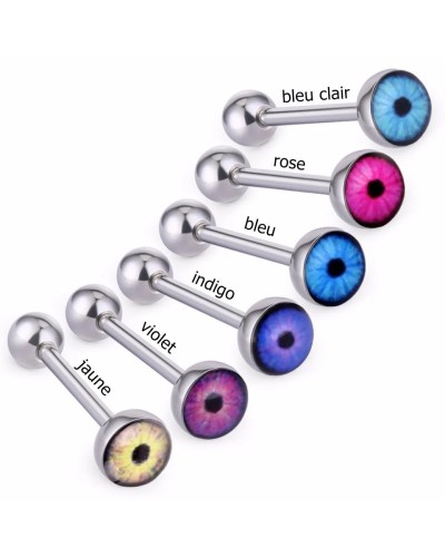 Piercing langue oeil