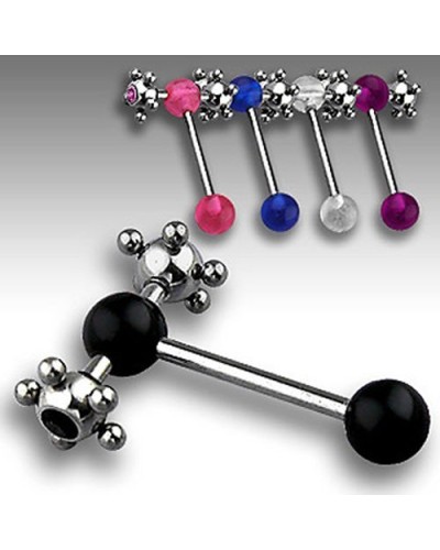 Piercing langue boules spinner