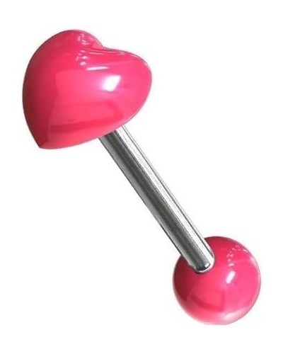 Piercing langue coeur acrylique
