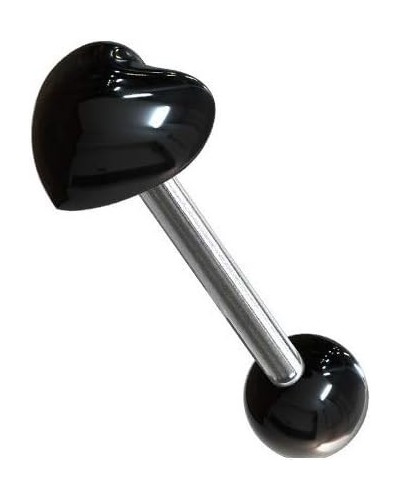 Piercing langue coeur acrylique