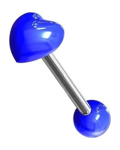 Piercing langue coeur acrylique