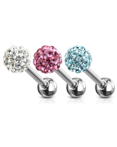 Lot de 3 piercing langue Cristal Férido