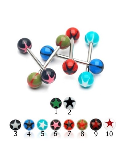Piercing langue étoilé
