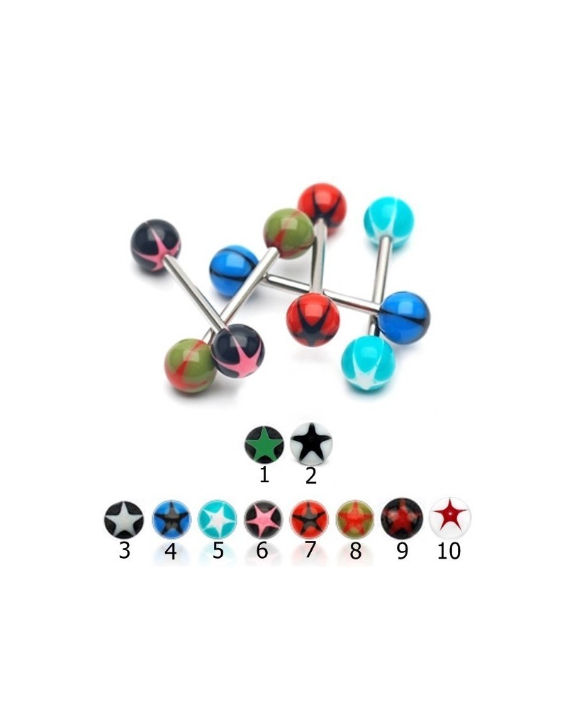 Piercing langue étoilé