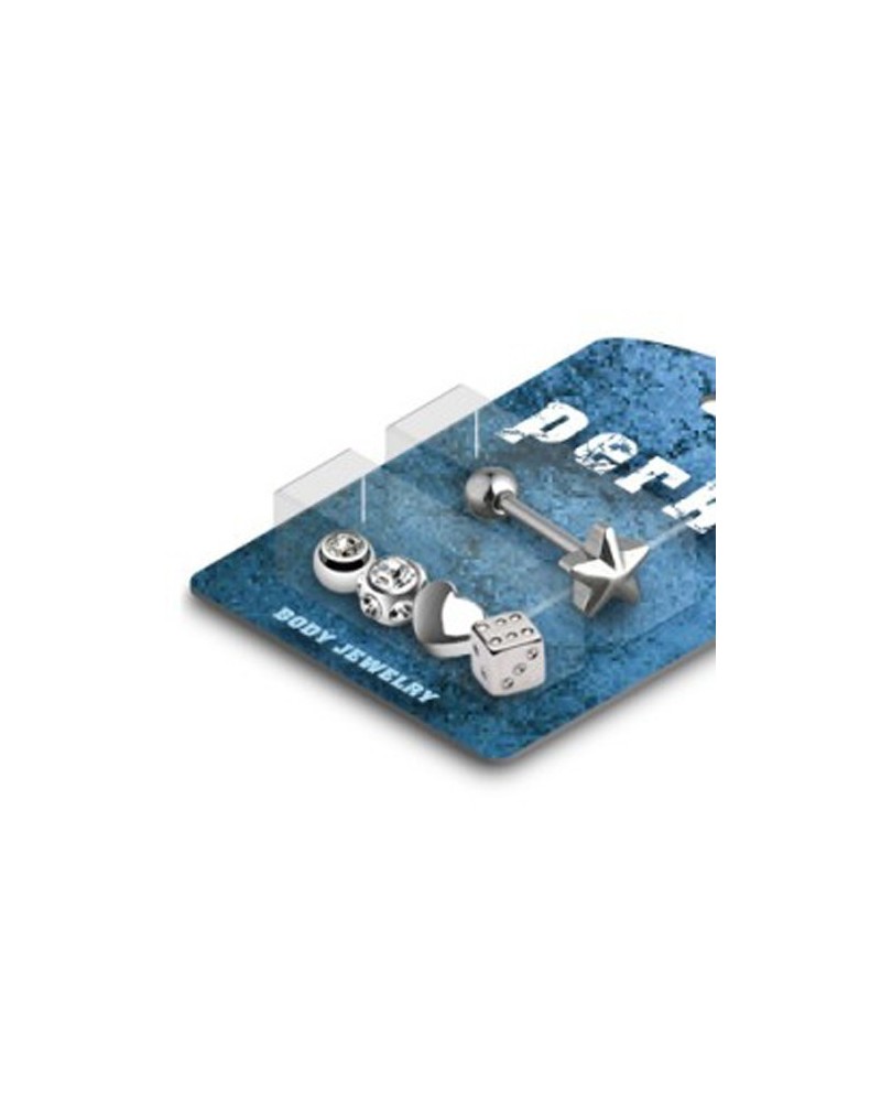 Pack piercing langue en acier chirurgical