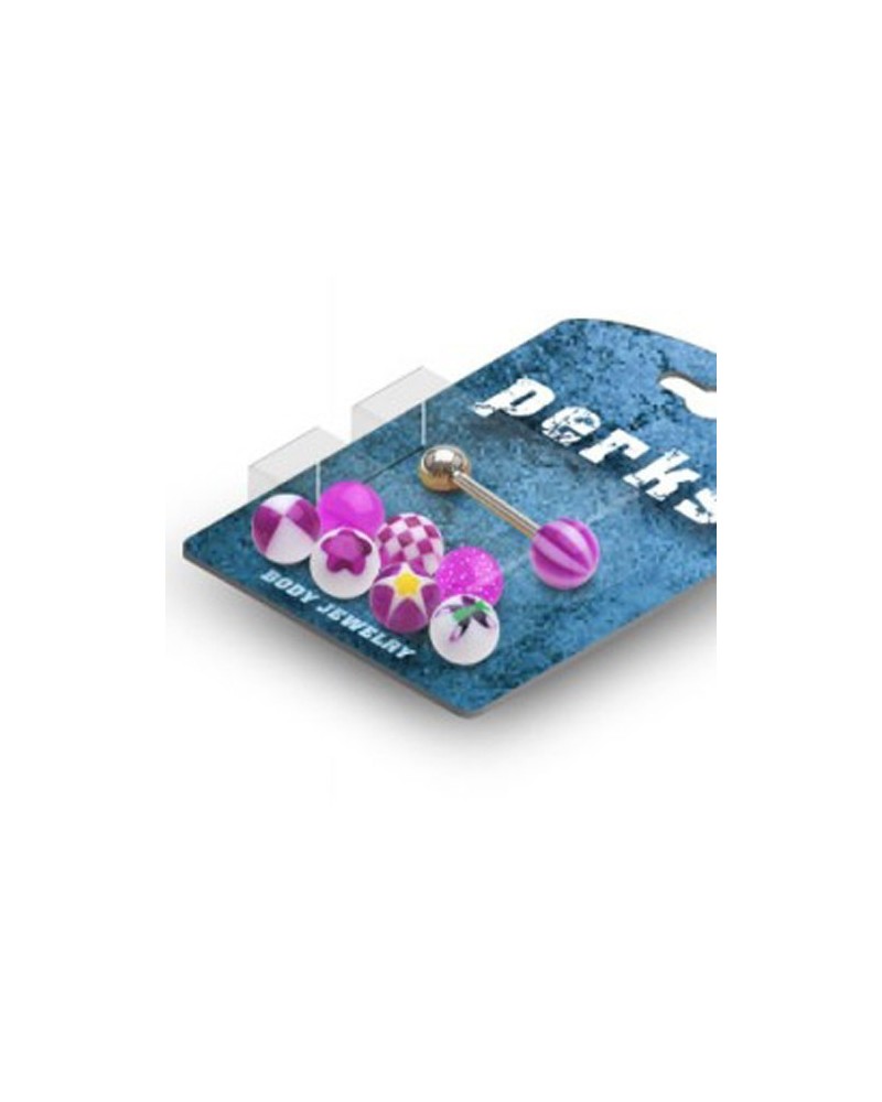 Pack piercing langue violet