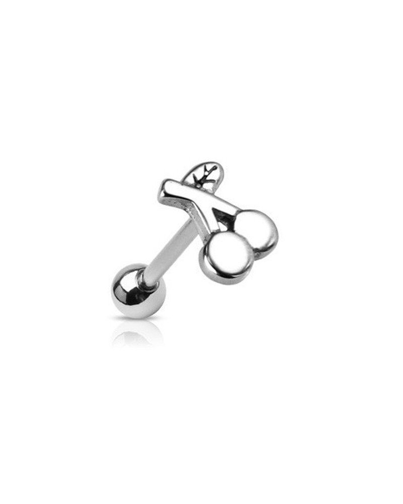 Piercing langue cerises