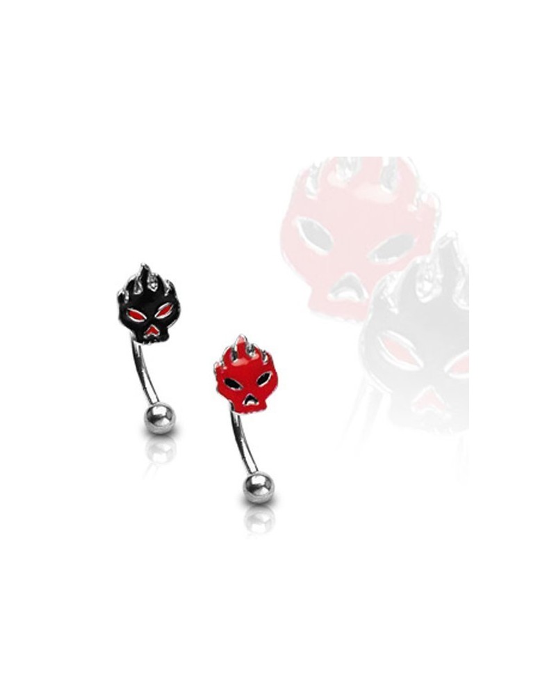 Piercing arcade masque de catcheur flamme