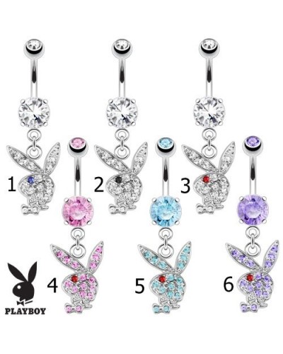 Piercing nombril Playboy à strass
