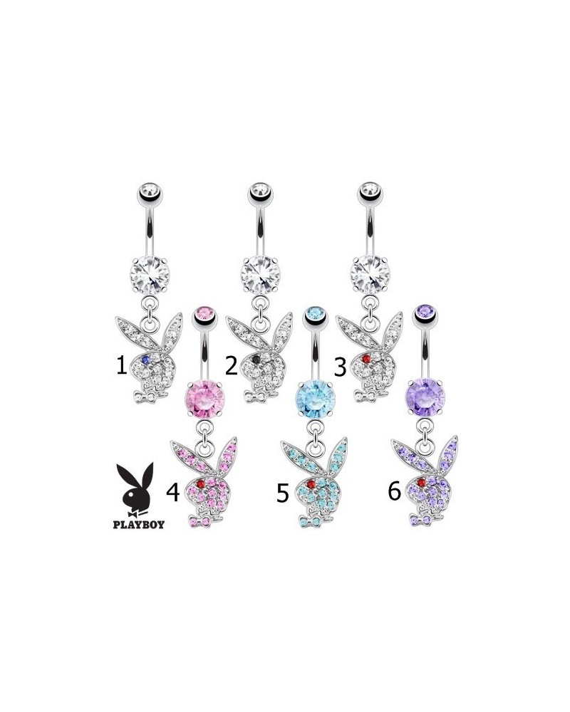 Piercing nombril Playboy à strass