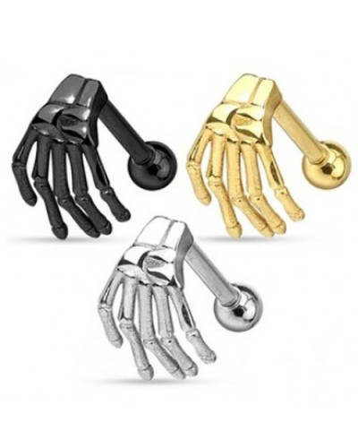 Piercing arcade et cartilage main de squelette
