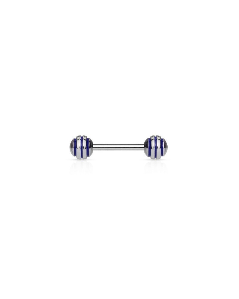 Piercing langue en acier strié