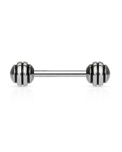 Piercing langue en acier strié
