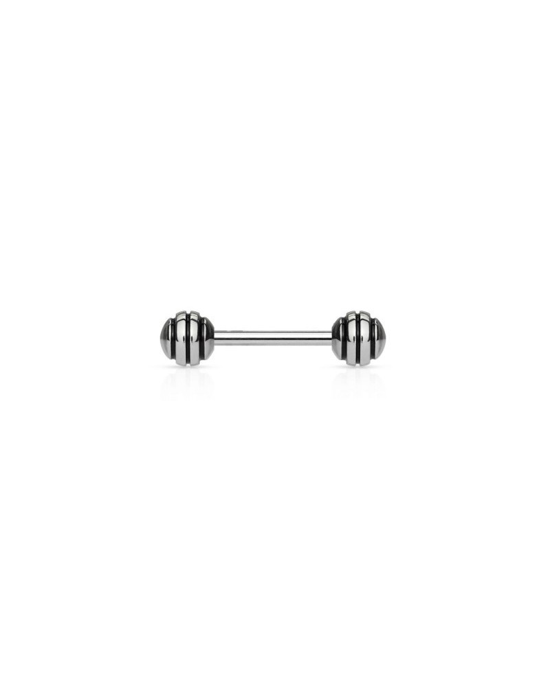 Piercing langue en acier strié