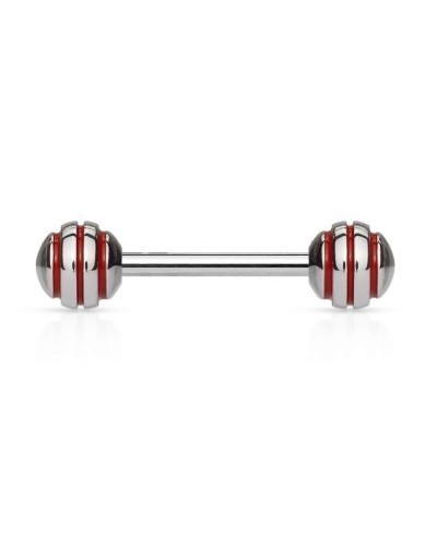 Piercing langue en acier strié