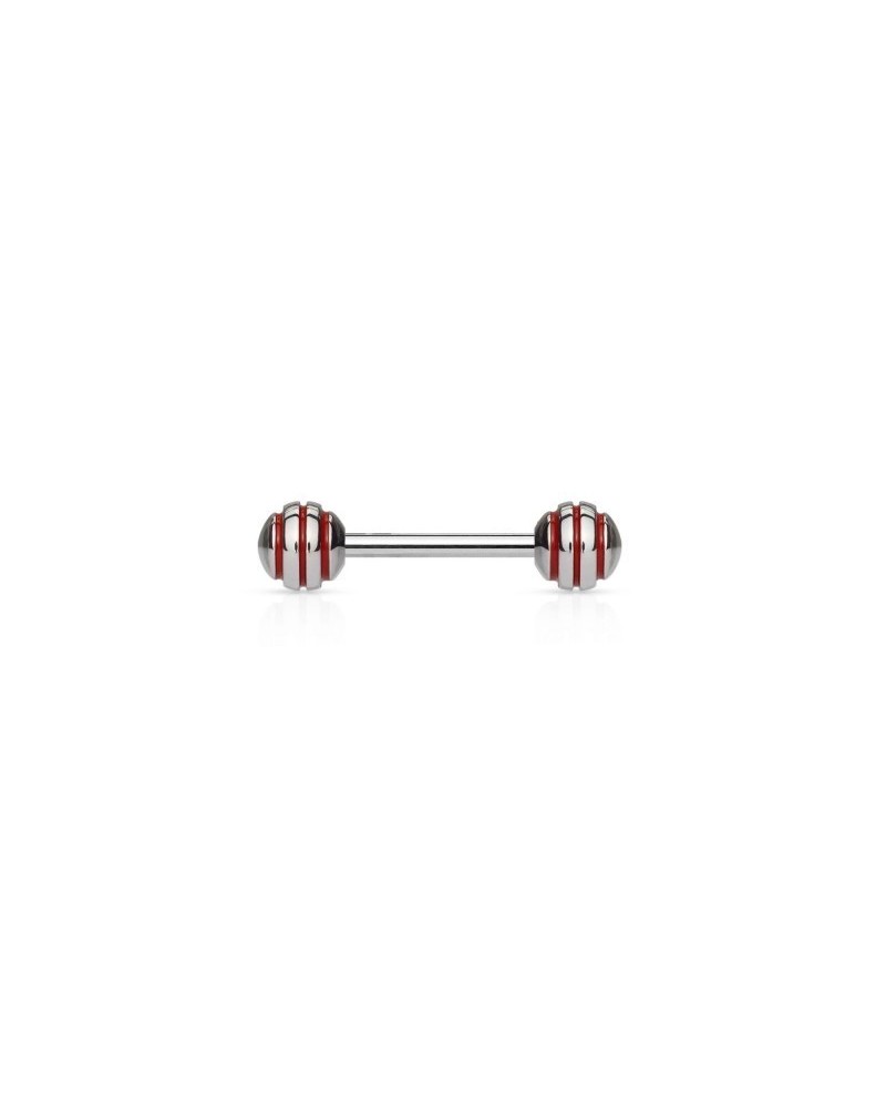 Piercing langue en acier strié
