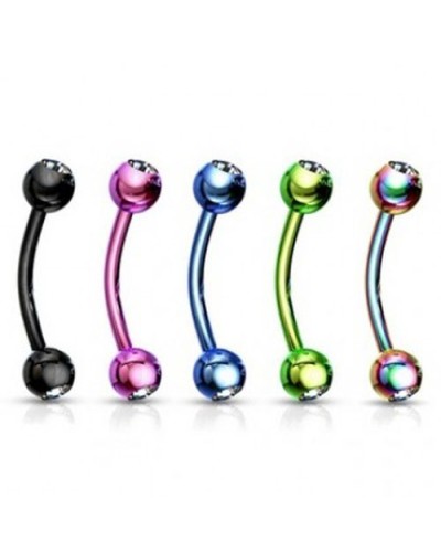 Piercing arcade en titane boules serties d'une pierre