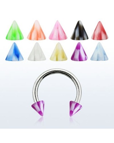 Piercing fer à cheval pointes à damier