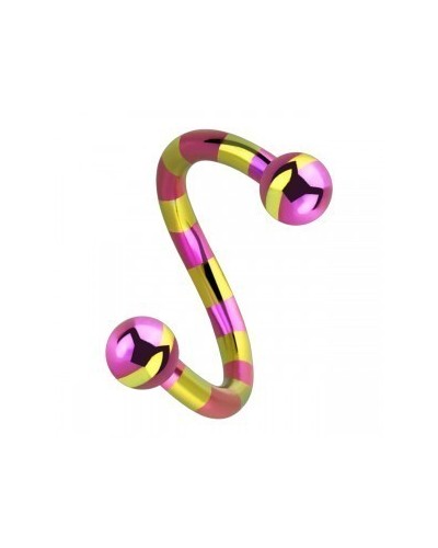 Piercing spirale titane bicolore