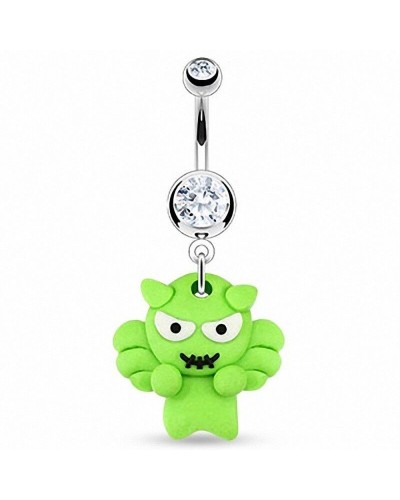 Piercing nombril démon virus vert