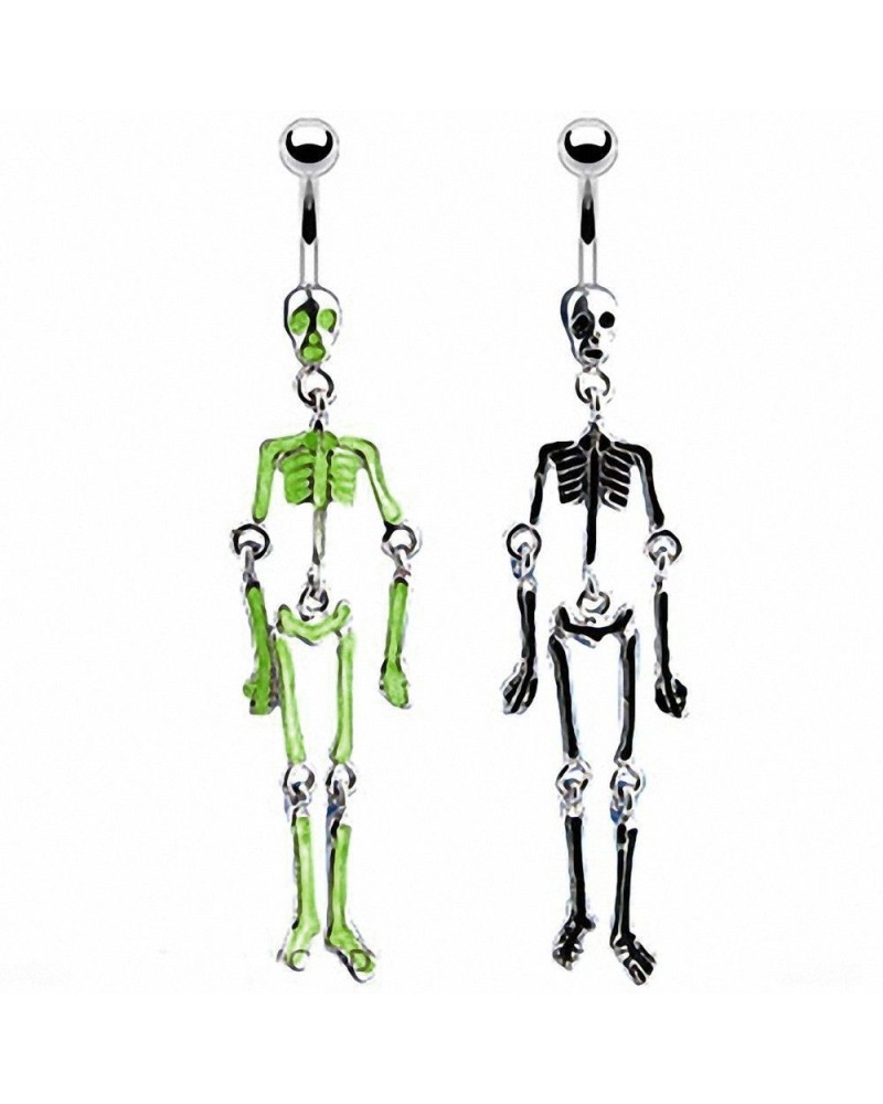 Piercing nombril squelette articulé