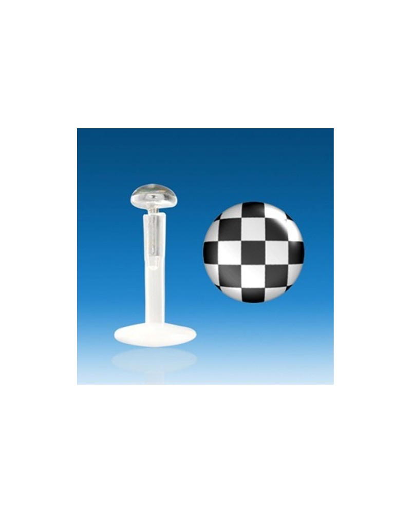 Piercing labret bioflex logo damier