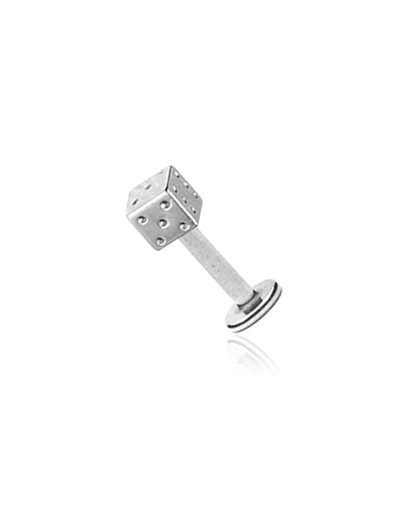 Piercing labret dé en acier