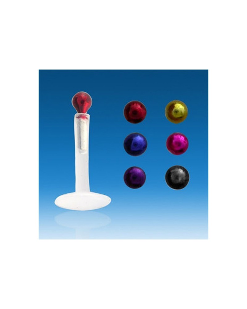 Piercing labret bioflex boule en argent