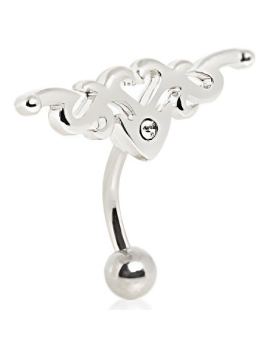 Piercing nombril tribal inversé