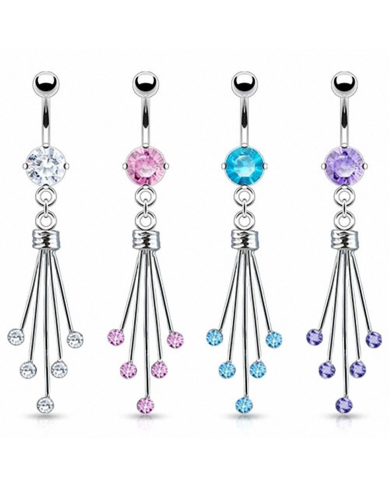 Piercing nombril titane chaînes