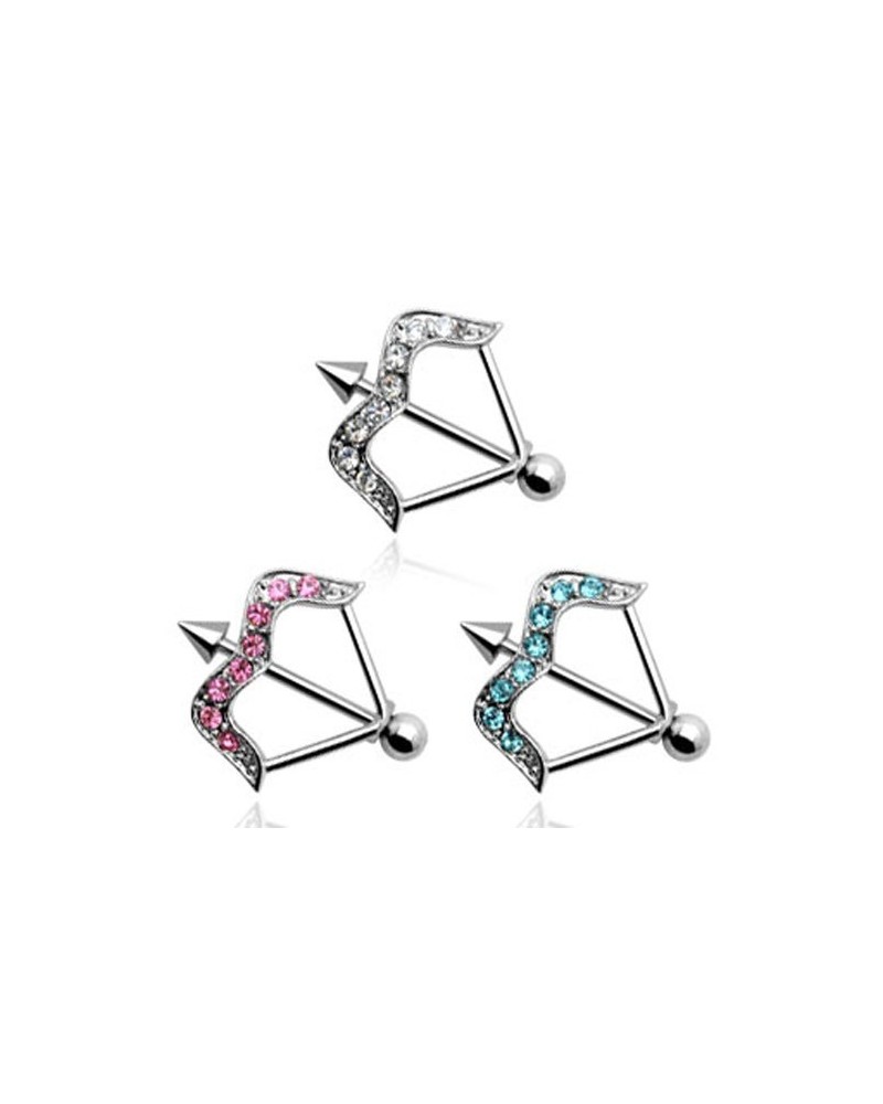Piercing téton arc avec flèche
